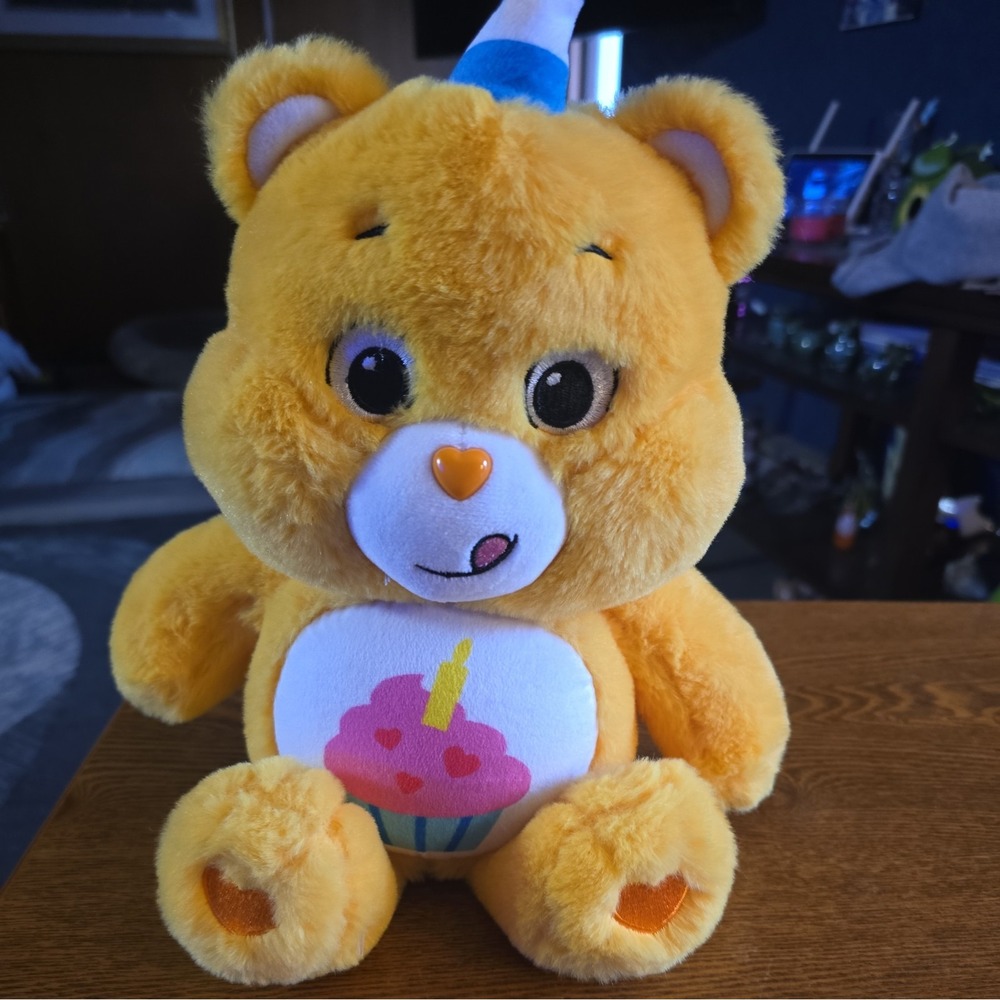 Care Bears Birthday Bear Plush (Glitter Belly) With Working Lights & Sounds